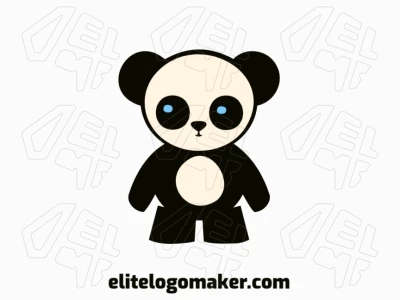 Uma representação abstrata de um panda, exalando um charme único e cativante.
