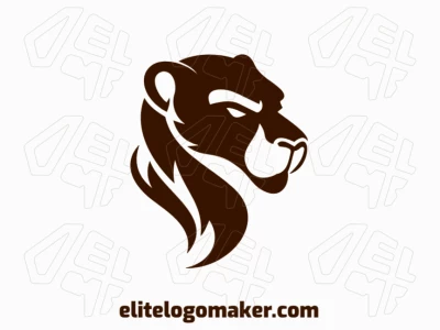 Um logotipo abstrato com uma pantera, projetado com linhas elegantes e formas dinâmicas para transmitir qualidade e elegância moderna.