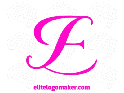 Um logotipo chamativo com a letra "E" rosa e design elegante, perfeito para uma identidade de marca sofisticada e marcante.