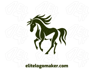 Uma ilustração vetorial profissional de um cavalo forte, perfeita para criar um design de logotipo dinâmico e criativo.
