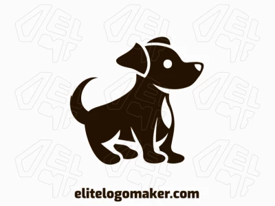 Um logotipo adorável apresentando um filhote brincalhão, perfeito para amantes de animais.