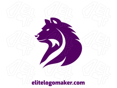 Um design criativo de urso roxo, com formas únicas e vibrantes que se destacam com seu estilo divertido e imaginativo.