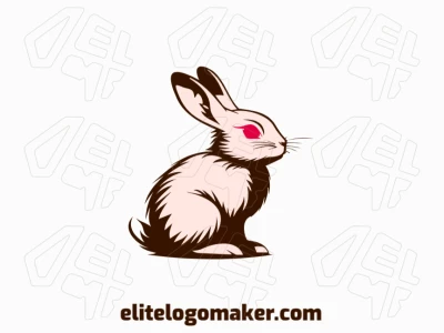 Um logotipo com tema animal adorável apresentando um coelho encantador, perfeito para uma marca charmosa.