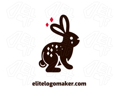 Um coelho com um design diferenciado, perfeito para diversos propósitos, incorporando um conceito de logotipo clássico.