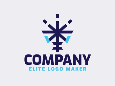 Crie um logotipo memorável para sua empresa com a forma de um robô combinado com um asterisco, com estilo abstrato e design criativo.