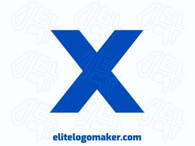 Um logotipo minimalista com a letra 'X' simples, criado com linhas limpas e ideal para aplicações de marca versáteis.