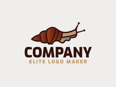 Crie um logotipo ideal para o seu negócio com a forma de um caracol com estilo gradiente e cores customizáveis.