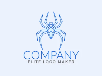 Um logotipo monolinear que representa uma aranha, combinando simplicidade com um charme marcante, perfeito para qualquer marca.