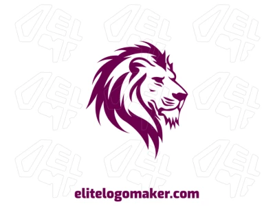 Um logotipo criativo com um desenho vetorial de uma cabeça de leão com estilo abstrato, ideal para diversos propósitos com um visual único e moderno.