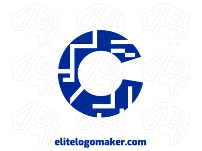 Uma imagem vetorial ideal da letra "C" com detalhes abstratos, perfeita para criar um logotipo 100% vetorial com um estilo de letra inicial único.