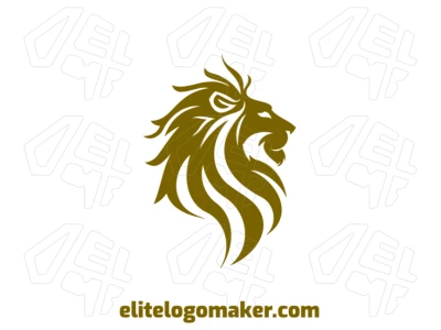 Logo de empresa com um leão selvagem e design diferenciado, abraçando um estilo minimalista para uma identidade visual forte e moderna.