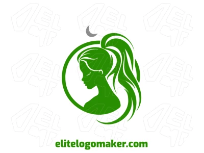 Logotipo Mulher da Natureza em estilo minimalista, oferecendo um design barato e impactante, adequado para um negócio que busca simplicidade e elegância em sua identidade de marca.