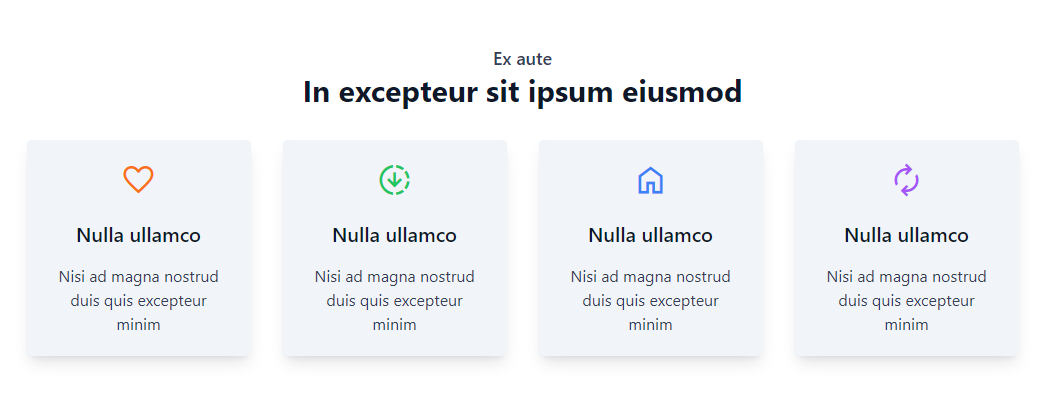 Icons Section with HTML / Tailwind CSS