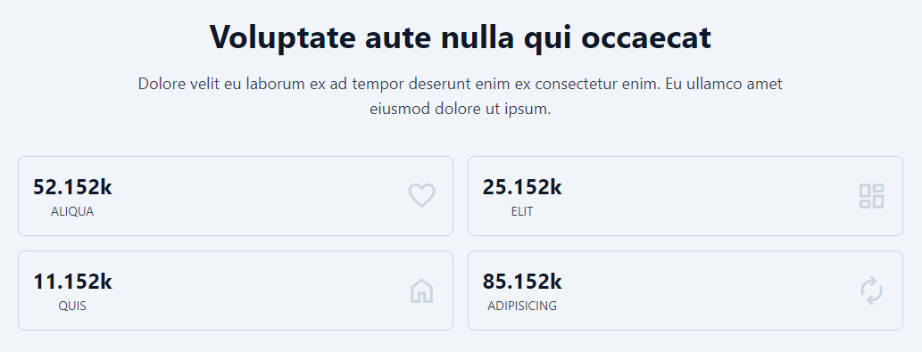 Counting Section with Tailwind CSS / HTML