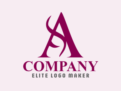 Create an ideal logo for your business in the shape of a letter "A" with an abstract style and customizable colors.