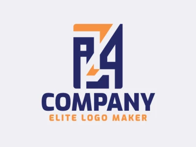 Logo in the shape of a letter "A" combined with birds, with blue and orange colors, this logo is ideal for different business areas.