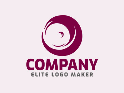 Logotipo ideal para diferentes negócios com a forma de um círculo abstrato , com design criativo e estilo simples.