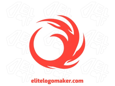 Brand logo design featuring an abstract orange circle, creating a bold and dynamic visual identity with a modern touch.