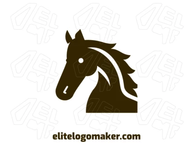 Um design abstrato de um cavalo com um toque profissional, perfeito para um conceito de logotipo para empresas.