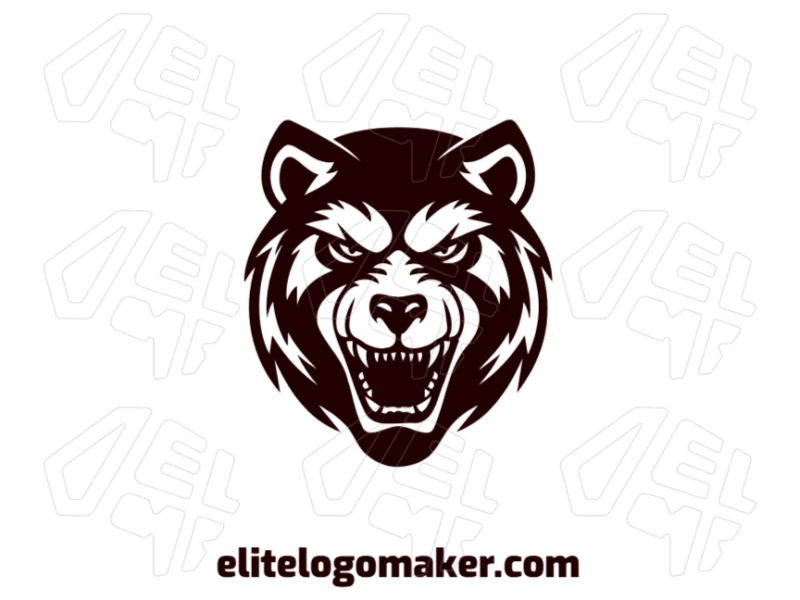 A vector-style abstract illustration of a fierce wolf, perfect for creating a unique and bold brand symbol.
