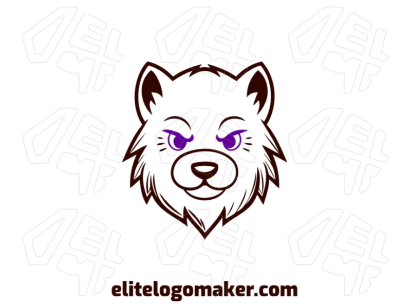 Um modelo de logotipo refinado com uma ilustração abstrata de um urso jovem, perfeito para empresas em busca de uma identidade única.