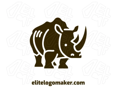 A creative logo featuring an abstract image of a black rhinoceros, designed in an abstract style to create a bold and unique visual identity.