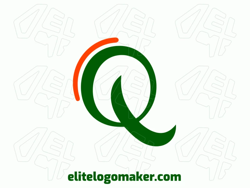 Um logotipo minimalista atraente e único com um design abstrato da letra “Q”, oferecendo um conceito notável ideal para uma marca distinta.
