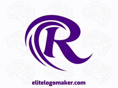 Un logotipo abstracto con la letra 'R' diseñado como una plantilla de logotipo vectorial, que combina creatividad y flexibilidad para diversas marcas.