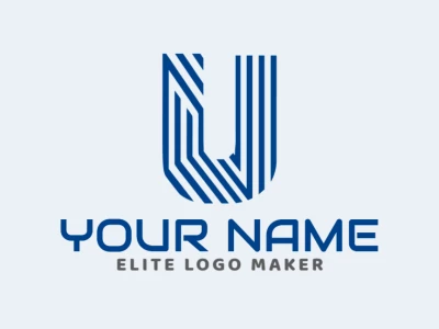 The logo features an abstract letter 'U' designed in a modern abstract style, offering an attractive and unique visual appeal perfect for contemporary branding.