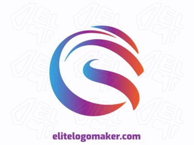 Logotipo único con concepto abstracto, presentando una esfera abstracta en un elegante estilo degradado, creando un diseño visualmente impactante y dinámico.