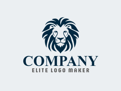 Un logotipo mascota majestuoso con un león africano, simbolizando fuerza y liderazgo.