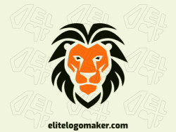 A charismatic mascot logo with an African lion head in striking orange and black, epitomizing strength and pride.