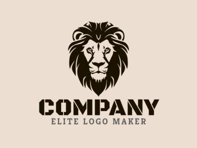 An abstract illustration of an African lion head, perfectly appropriate for a bold and striking logo.