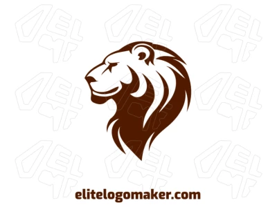 A creative logo featuring an African lion in an abstract style, combining bold shapes and unique lines for a striking and powerful animal-inspired design.