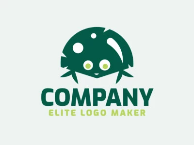 Create your online logo in the shape of an alien with customizable colors and childish style.