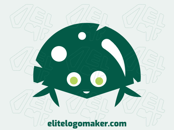 Create your online logo in the shape of an alien with customizable colors and childish style.