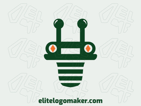 Customizable logo in the shape of an alien with creative design and abstract style.