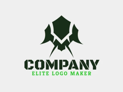 Creative logo in the shape of an alien, with a refined design and abstract style.