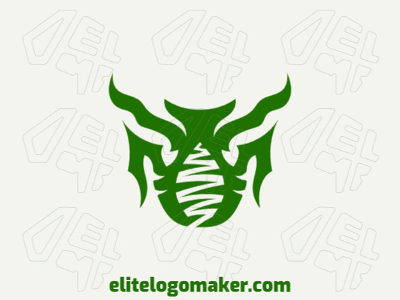 Prepare-se para uma jornada a outro mundo com este logo abstrato de uma cabeça de alienígena verde. Perfeito para empresas relacionadas a jogos, ficção científica ou entretenimento.