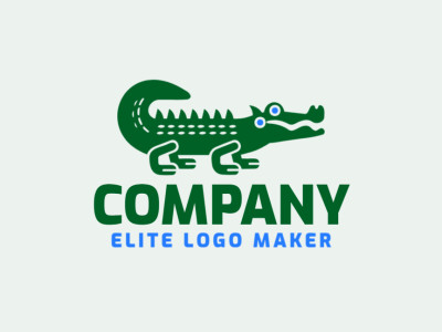 A playful logo featuring an adorable alligator, perfect for capturing the imagination of children.