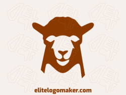 Modern logo in the shape of an alpaca head with professional design and minimalist style.