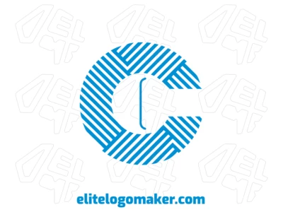 Crea un logotipo excelente con la letra alfabética "C" y una ilustración de múltiples líneas para un diseño único y profesional.