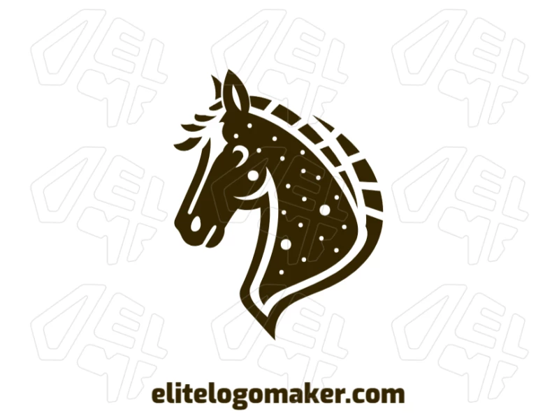 A creative logo featuring an amazing illustration of a horse in a mascot style, combining bold lines and dynamic details for a powerful and striking design.