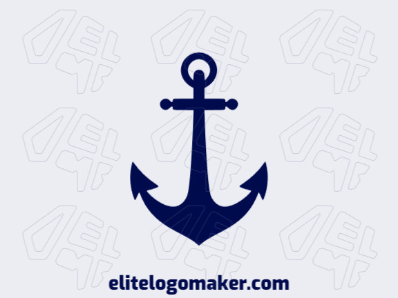 Ideal logo for different businesses in the shape of an anchor with a simple style.