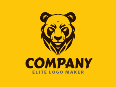An abstract logo showcasing an angry bear head, emphasizing boldness and strength.