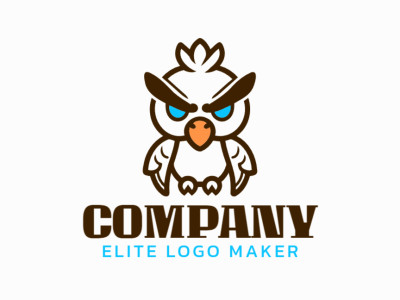A creatively abstract logo design featuring an angry bird, capturing attention with its unique and expressive style.