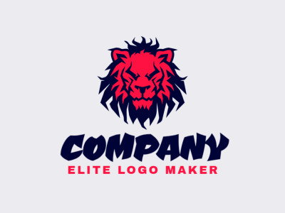 Un logo ilustrativo con un león enfurecido, transmitiendo fuerza y poder.