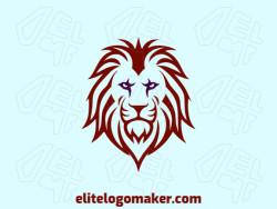 Create your online logo in the shape of an angry lion head with customizable colors and mascot style.