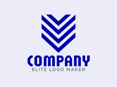 An adaptable and expertly crafted logo in the shape of an arrow with an abstract style; the color used was dark blue.