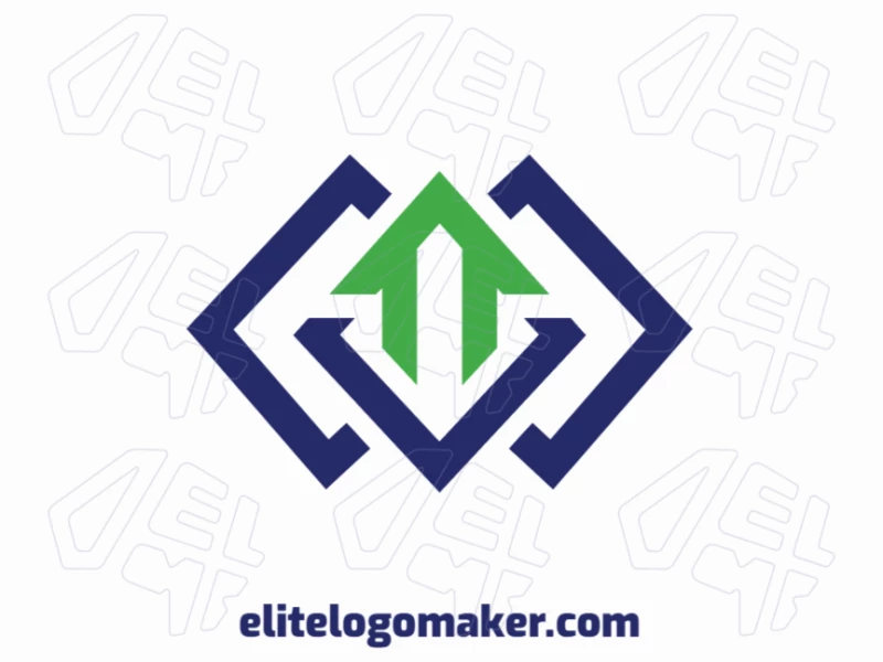 Modern logo in the shape of arrows, with professional design and abstract style.